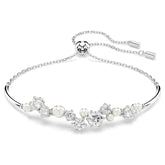 Swar*vski -Constella bangle Crystal pearl, Round cuts, White, Rhodium plated-5720873